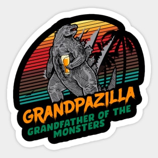 Grandpazilla. Funny Father’s Day gift for a Grandfather. Sticker